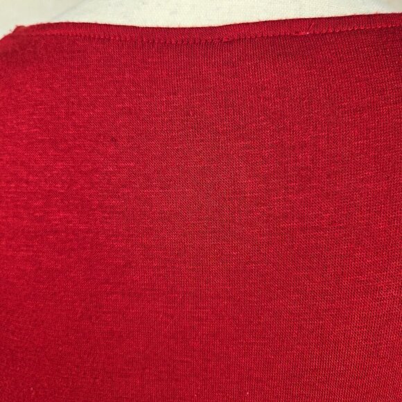 Chico’s Size 1 (US Med) Dark Red Swing Dress/Tunic Long Sleeve Pockets - Picture 11 of 14